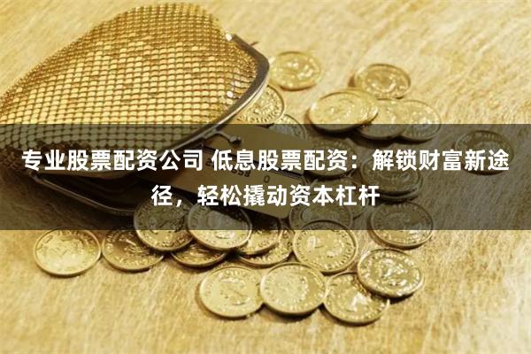 专业股票配资公司 低息股票配资：解锁财富新途径，轻松撬动资本杠杆